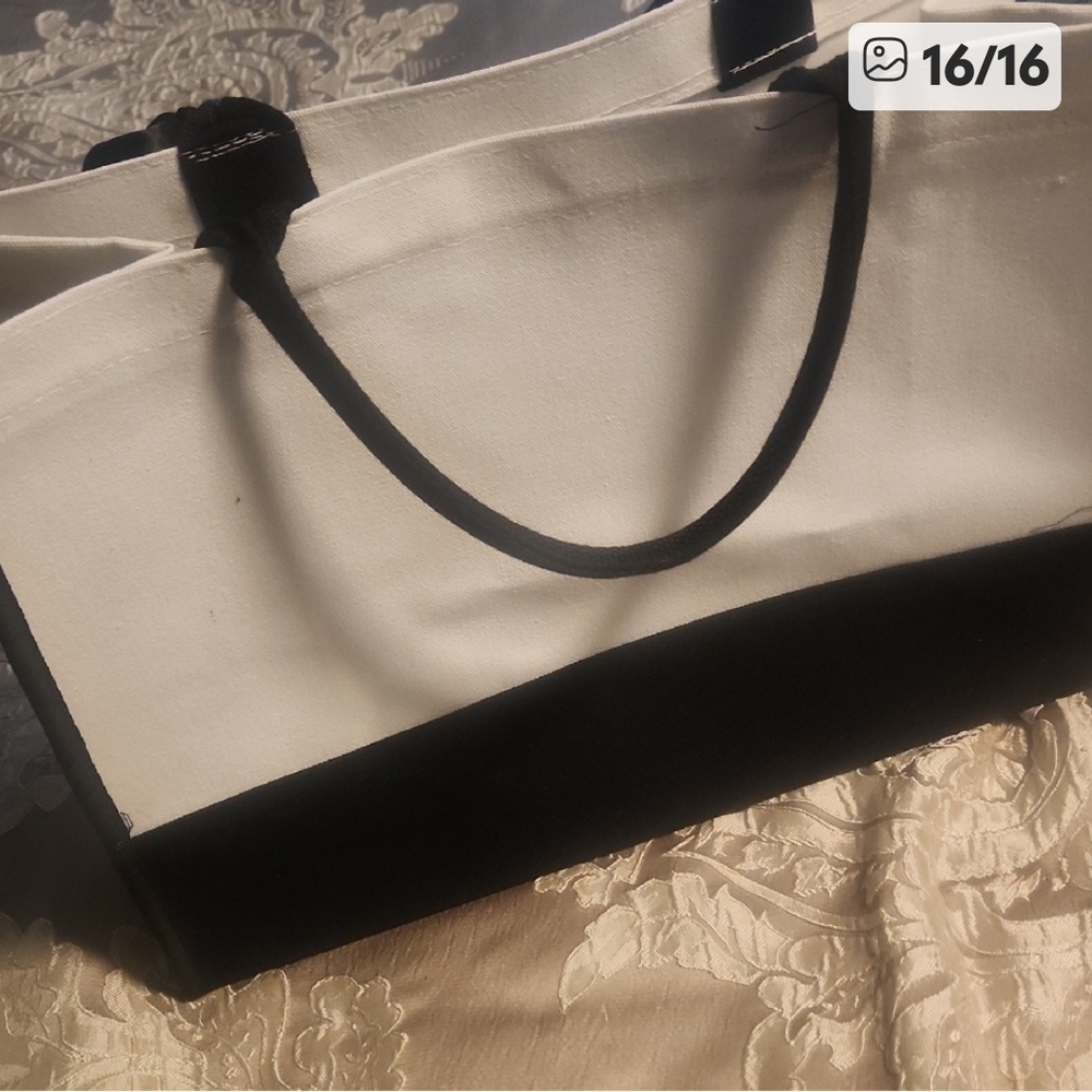 Elegant Black and White Tote Bag